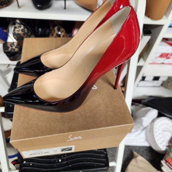 Christian Louboutin Shoes - Christian Louboutin black to red ombre heels